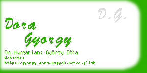 dora gyorgy business card