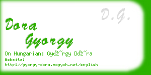 dora gyorgy business card